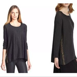 📍SOLD📍Eileen Fisher Gray Sequin  Me Wool Sweater
